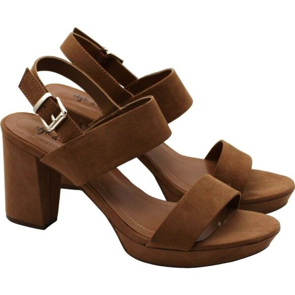 Style & Co. Jazminn Womens Faux Suede Ankle Strap Slingback Sandals - Picture 1 of 8